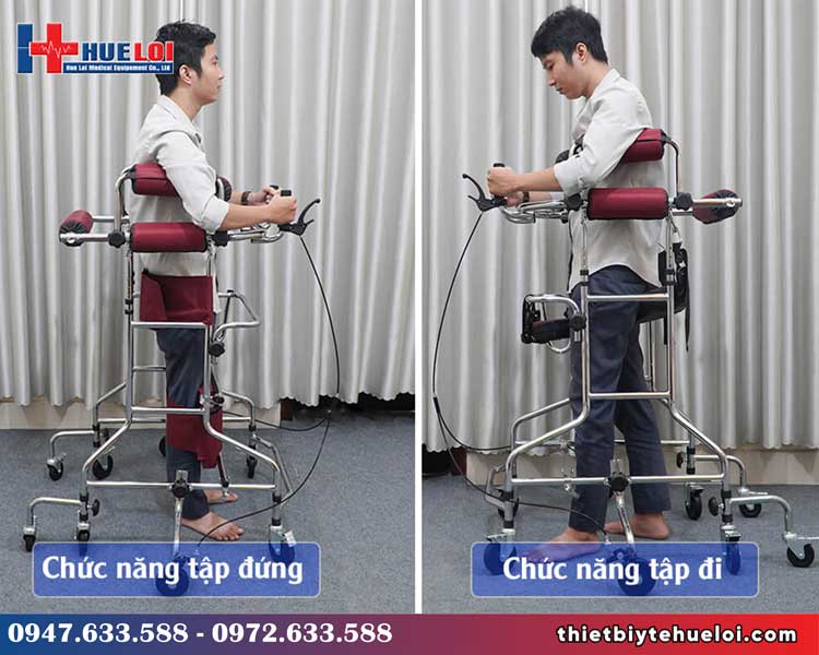 Khung tập đứng tập đi bằng inox cao cấp